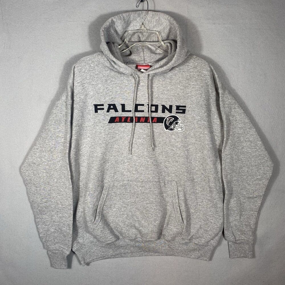 VF Imagewear Atlanta Falcons NFL Mens Gray Hoodie Sweatshirt Large K642